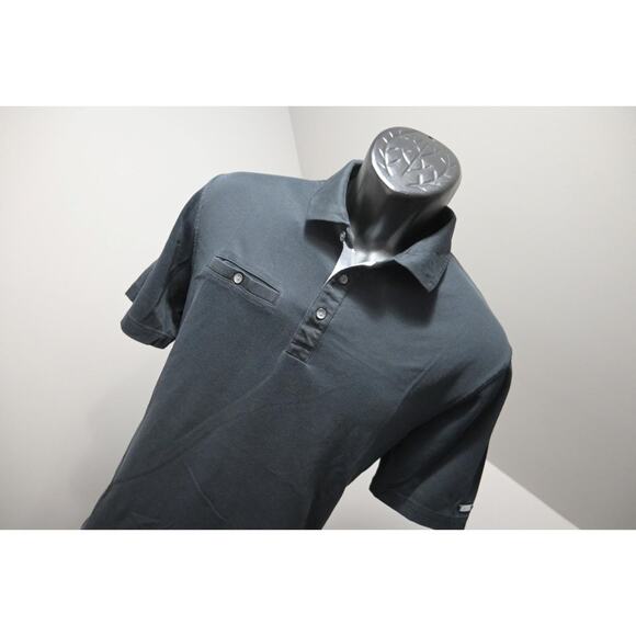 Nike Golf Polo Dri Fit Athletic Black Cotton Poly Blend Stretch Mens Size Medium - Picture 4 of 10